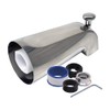 EZ-FLO 5-1/8 Inch Universal Tub Spout with Diverter, Brushed Nickel,