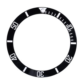 Qiterr Watch Insert Bezel New Ceramic Watch Wrist Watch Bezel Insert Loop Replacement Parts Watch Repair Kit (Black)