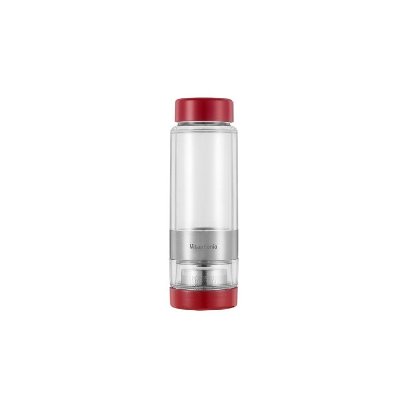 Vitantonio Twistea [Red/VTW-10] Tea Bottle with Tea Strainer