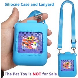 Silicone Cover Case for Bitzee Interactive Toy Digital Pet and Case, Protective Skin Sleeve for Bitzee Virtual Electronic Pets Accessories (Case Only) (Blue)