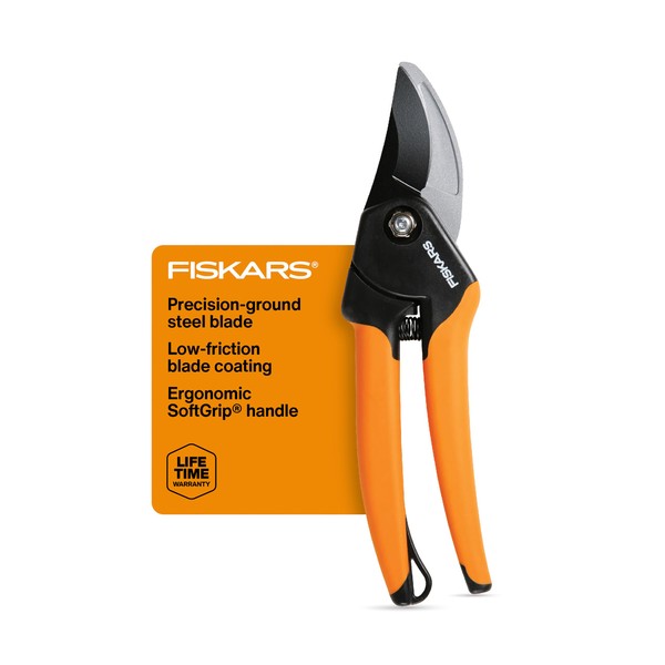 Fiskars Bypass Pruning Shears, 5/8-Inch Cut Capacity SoftGrip Hand Pruner