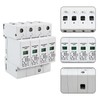 Überspannungsschutz 4P 40KA, 4-Polig Überspannungsableiter Schutz DIN-Schiene Überspannungsschutzgerät, AC Haus