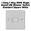 Invero 1 Gang 1 Way 150W Single Round LED Dimmer