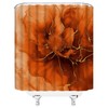 Burnt Orange Shower Curtain Abstract Floral Marble Texture, 72 x