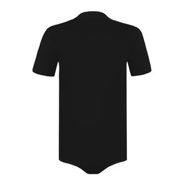 Landofgenie Men One Piece Bodysuit POLO Collar Plus Size Bodysuit Leotard Short Sleeves Press Crotch T-Shirt Romper Pajamas Black XL