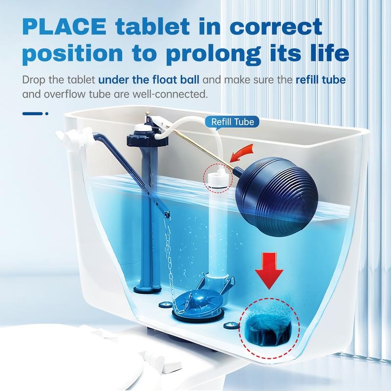 Vacplus Automatic Toilet Bowl Cleaner Tablets, Bathroom Toilet Tank Cleaner