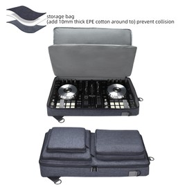 Yaowanguan Bag for Pioneer DJ DDJ-SR2/SR DJ Controller Case, Bags for Native Instruments Tractor Kontrol S4 Mk3, for Hercules Inpulse 500, Travel Carry Bag, Shoulder Bag, Backpack Accessories (Blue),