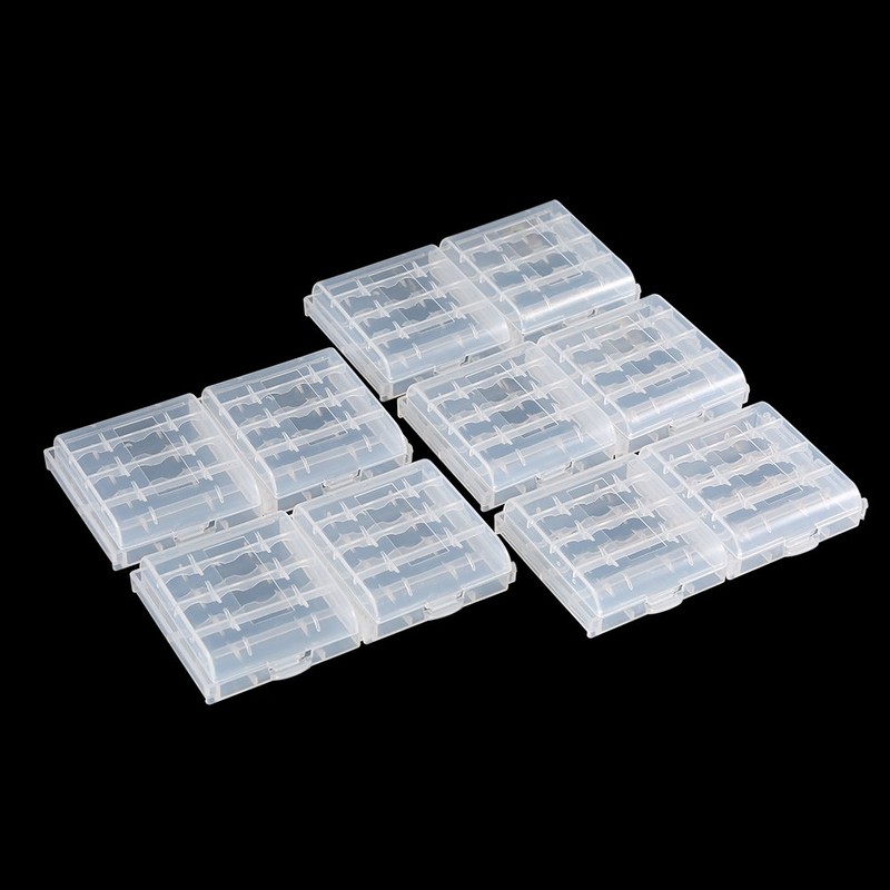Tosuny 10Pzs Cajas de Almacenamiento de Batería, Caja de Plástico