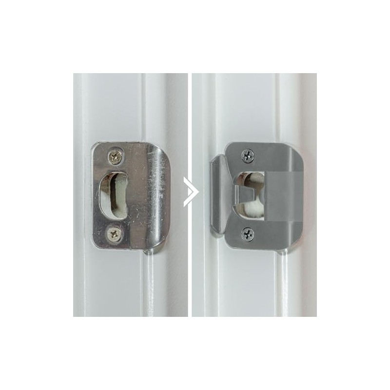 BrainExploder Door Silencer Strike Plate - Flexible, Noise Eliminating Fix