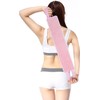 Luxshiny Aplicador de Bronceado Espalda Banda de Fibra Rosa para