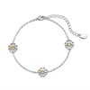 Philip Jones Crystal Daisy Anklet Created with Zircondia® Crystals
