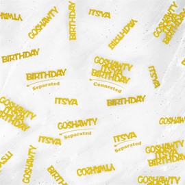 100pcs Go Shawty It’s Your Birthday Confetti, Glitter Gold Happy Birthday Confetti Table Scatter, Funny 21st 30th 40th 50th 60th 80th Birthday Party Decorations for Women Men