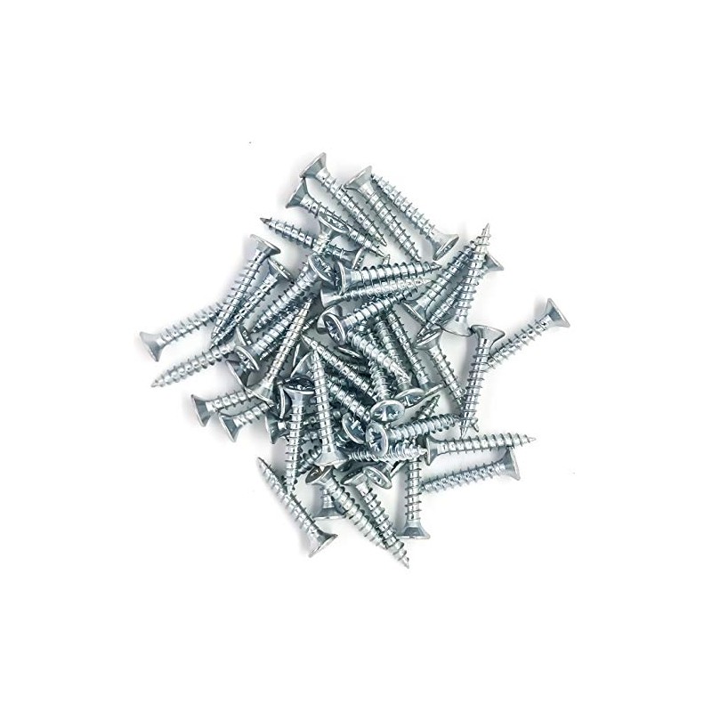 2.5mm x 16mm Small Steel Countersunk Wood Screws - Chipboard