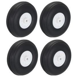 MECCANIXITY RC Airplane Wheels 1.97" OD RC Airplane,Aircraft PU Sponge Wheels,Tire Tail Wheel RC Aircraft Foam Wheel Replacement for DIY RC Model Plane Aircraft Pack of 4