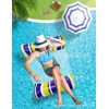 PVC Inflatable Floating Hammock Tube Recliner with Mesh for Pool Adults 120X70/Red/Orange/White 5ea