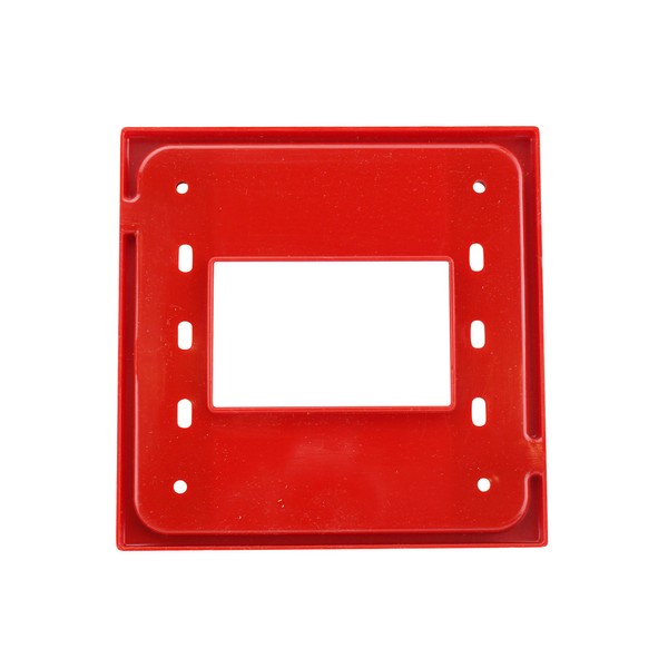 Hubbell HBL4APR Adapter Plate 4-Plex Straight Blade Devices Non-Metallic, Red