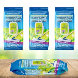 Juniper CLEAN Wet Floor Wipes, Multi Surface Floor Cleaner Wet Mop Pads Fit Swiffer Sweeper Mop, Fresh Scent & Plant-Based Textured Cloth Trap Absorb Dirt, 20 Count (Pack of 3)