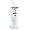 PixiDoodle Cool Cat Lover Pilsner Tumbler with Spill-Resistant Slider Lid