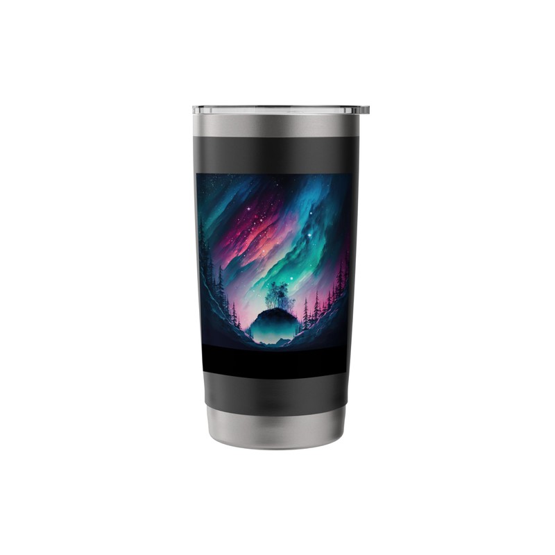 Alaska Northern Lights Aurora Borealis Stainless Steel Insulated Tumbler