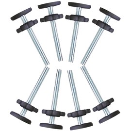 8-Pack Baby Gate Replacement Parts, 8MM Baby Gate Screws Replacement Spindle Rod Bolts Hardware Kit for Pet & Dog Pressure Mounted Safety Stair Gates Tension Extender (8 Pack Black, Long 9CM)