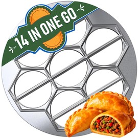 Ravioli & Empanada Maker – Heavy-Duty 14-Slot Mold Press for Homemade Dumplings, Pierogi, Pastries, Samosas, Turnovers & More – Multi-Kitchen Tool for Global Recipes