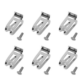 6Pcs Replacement Belt Hook Clip Sturdy Driver Belt Clip Hook Tool Impact Driver Stainless Steel Driver Belt Clip Electric Drill Belt Hook Clips