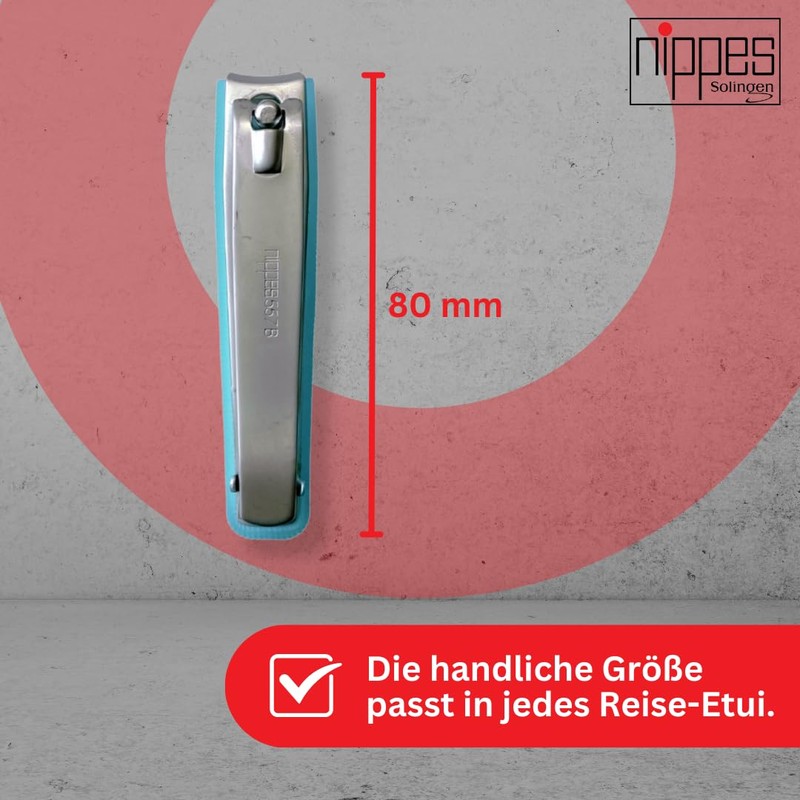 nippes Solingen Nail Clippers, with Practical Nail Catcher, Length 8