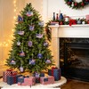 24 Pcs 250th Christmas Wooden Ornaments Red White Blue Tree