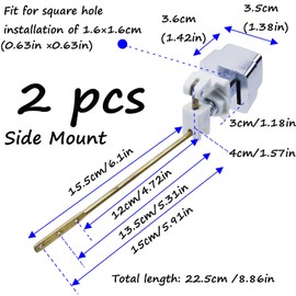 Semetall Toilet Flush Handle-Push Button Tank Handle Replacement, Side Mount Trip Lever, Brass,Set of 2