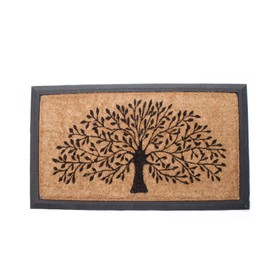 Abbott Collection Coir Tree of Life Doormat w/Border