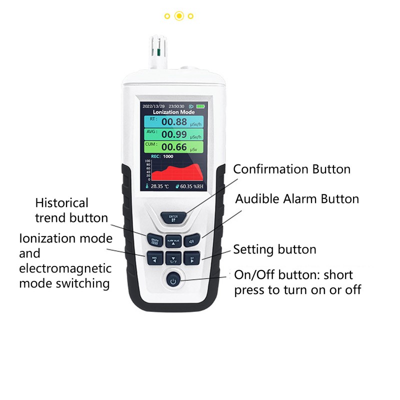 3.2in LCD Screen Nuclear Radiation Detector Professional Geiger Counter Radiation