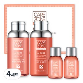 Care Zone Acure Clarifying Toner EX + Emulsion EX 2-piece set, 4 sets / 케어존 아큐어 클래리파잉 토너EX + 에멀젼EX 2종 세트, 4세트