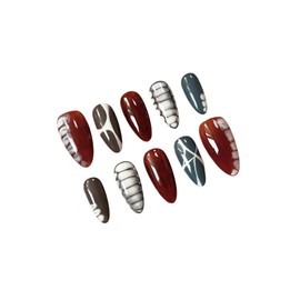 Os Handmade Nail Tips - Almond (Length - Parts can be deleted by changing parts) / 오스 수제네일팁 - 아몬드(길이감-파츠변경일부삭제가능)