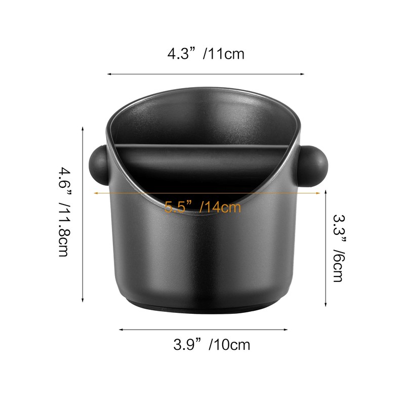 Espresso Knock Box Shock-Absorbent Durable Barista Style Coffee Knock Box