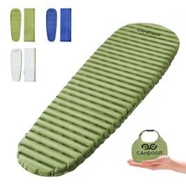 CAMDOOR Inflatable Mat, High R-Value 2.7 inches (6.8 cm), Thick 3.9 inches (10 cm), Ultra Lightweight Camping Mat (1 Year Warranty, SGS Certified, Wider) Can Be Used at -25°C, Compact, Camping Mat,