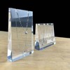 Mcoser L-Shape Clear Acrylic Necklace Stand 6*3*12CM Slant Back Pendant
