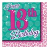 Creative Converting 16 Count Paper Lunch Napkins, 13th Birthday, Sparkle