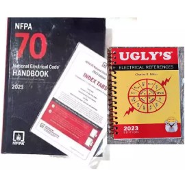 NFPA 70 National Electrical Code with 2023 HANDBOOK +TAB + ugly electrical (sp)