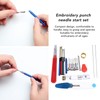 20 Pieces Punch Needle Kit Needle Threaders Embroidery Poking Cross