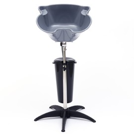 Removable Shampoo Basin Portable Hair Washing Sink Shampoo Bowl with Drain Hose and Bucket, Height Adjustable Shampoo Basin For Hair Salon