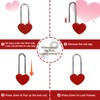 Gradleen Keyless Love Lock Single Heart Padlock,15PCS Red 3.5" 50mm