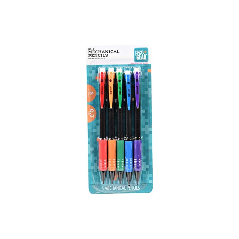 Mechanical Pencils, 0.7mm, 5 Count