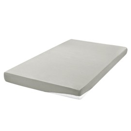 BaSaTex Microfibre Fitted Sheet in Many Colours and 7 Sizes, 90 x 200 to 100 x 200 cm, Silver