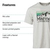 MARMOT Men's MMW Gradient Short Sleeve Tee, Light Grey Heather,