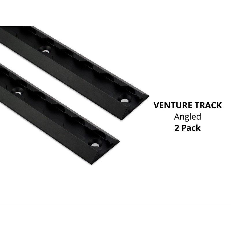 VanEssential 12" Venture Track T-6 Aluminium L-Track Black Anodized (Floor
