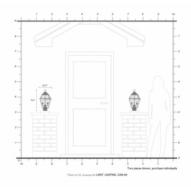 Livex Lighting 2284-02 Outdoor Post with Clear Beveled Glass Shades, Polished Brass