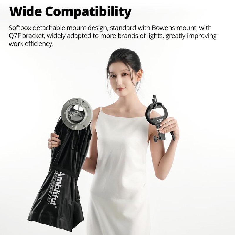 AMBITFUL 35" / 90cm Octagonal Softbox Quick Release with Bowens