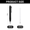 5 Creative Black Pens and 12 Refills, Thick Ballpoint Pens,