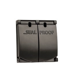 Sealproof 2-Gang Outdoor Weatherproof Metal Flat Electrical Outlet Receptacle Box Cover, Double Gang, 25-in1, UL Listed, Bronze