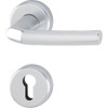 Hoppe Birmingham Latch and Rosettes PZ Cylinder, Silver Anodised, 3067315